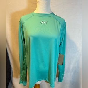 NWT! Nike Dri-FIT Women's Long-Sleeve Running Top Size M Green DM7475-392